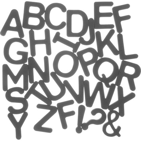 Alphabet Magnétique en Mousse Noir, Lettres Aimantées Décoratives (1/5)