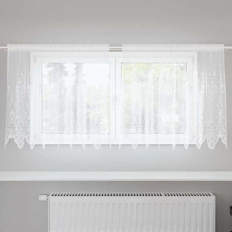 Rideau - Floral - Dentelle polyester - 100 x 200 cm - Voilage translucide (1/5)