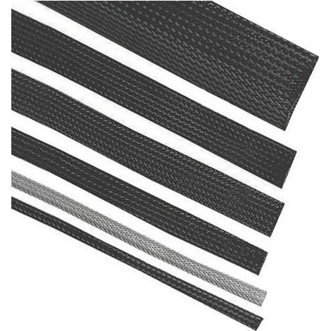 Gaine Tressée Élastique en Polyester 6mm Gris