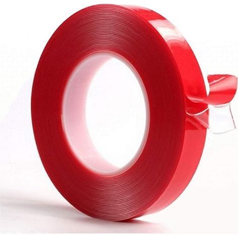 Ruban de montage transparent en acrylique double face en mousse adhésive 10 m x 10 mm - Colle résistante aux intempéries - Résistant à la chaleur (1/5)