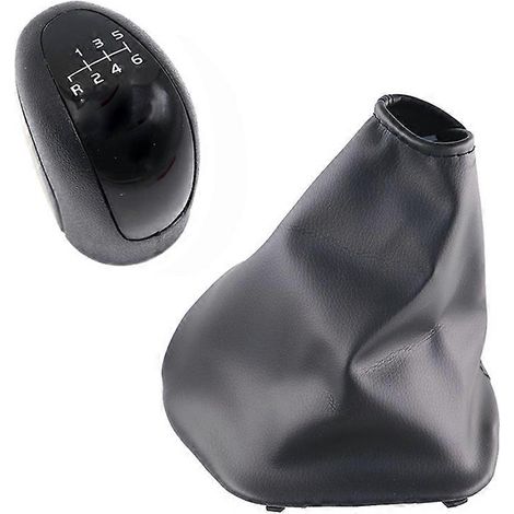 Housse de soufflet de levier de vitesse en cuir à 6 rapports avec pommeau de levier de vitesse en PU pour Mercedes Benz Vito Viano W639 2003-2010 (conduite à gauche) (1/5)