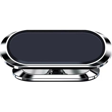 Support de téléphone de voiture rotatif à 360° pour smartphone, support magnétique universel pour tableau de bord, argent et noir, 1 pièce (1/5)