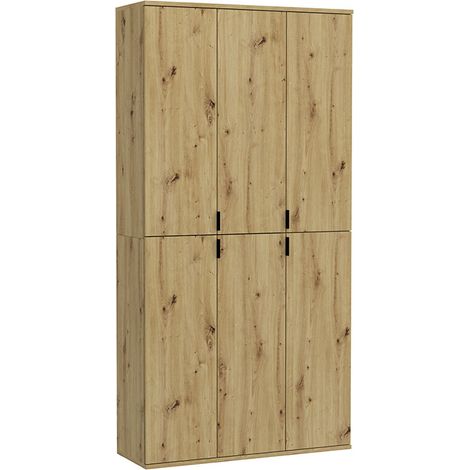 ProjektX Kleiderschrank 4+2-türig 6 Türen Eiche Dekor.