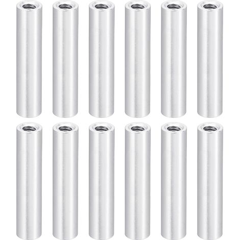 12Pcs Entretoise Filetée M3 en Aluminium 3x5x25mm Argent Métallisé (1/5)
