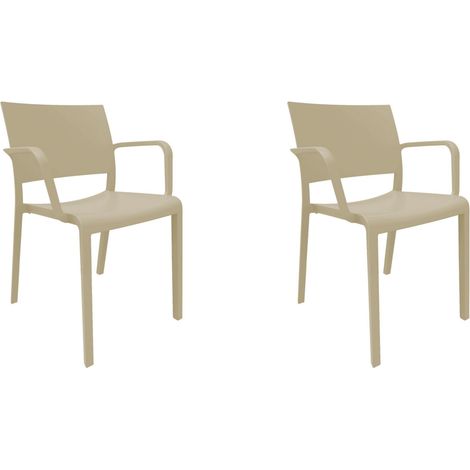 Set 2 fauteuils intérieur, extérieur sable NEW FIONA Resol (1/5)