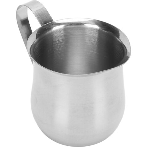 Pichet à lait en acier inoxydable ergonomique, 150 ml (5 oz), idéal pour faire mousser le lait et préparer du café.