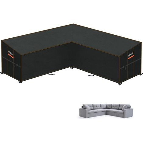 Schutzhülle für L-Form Lounge Sofa, wasserdicht, UV-Schutz, 270x270cm (1/5)