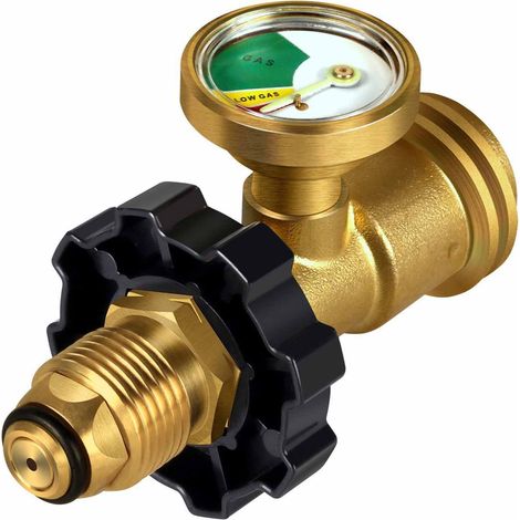 Adaptateur de jauge pour réservoir de propane, indicateur de niveau, raccords universels en laiton, conversion POL vers QCC1 type 1 (1/5)