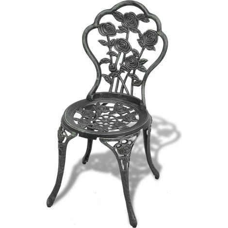 Lot de 2 Chaise de jardin,Chaises de bistro Aluminium coulé Vert CFW9871853 (1/5)