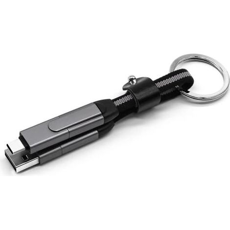 Câble de charge rapide 6 en 1 pour porte-clés (Modèle A) Gris (1/5)