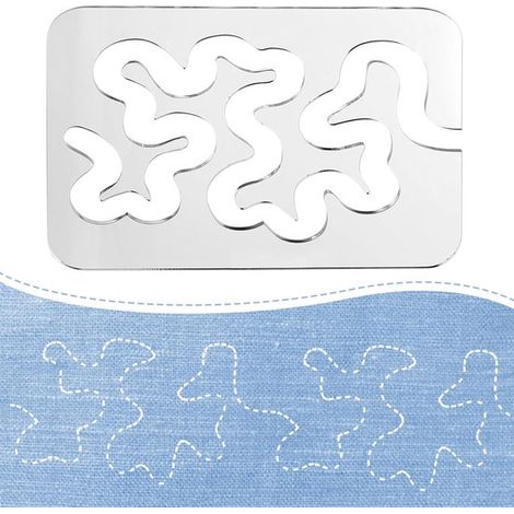 Plantillas de acolchado en zigzag de 4 piezas, reglas transparentes para acolchado, para máquinas de coser industriales y domésticas. (1/5)