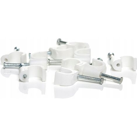 Soporte con clavo para cables redondos flop O10 (1/2)