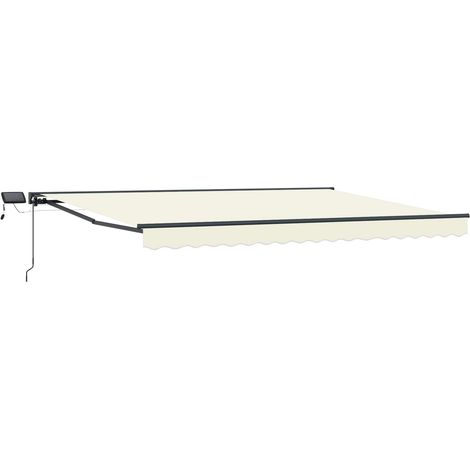 Manueller Markisenrahmen mit LEDs Creme 5 x 3 m