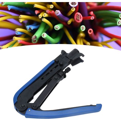 Pince à sertir multifonctionnelle à double usage pour câbles coaxiaux, outil de sertissage de cosses à tête F (1/5)