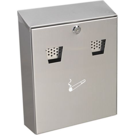 Sealey Cigarette Bin Wall-Mounting Stainless Steel RCB02