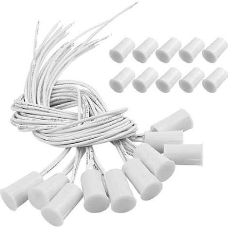 Magnetischer Türschalter RC-33 NC, versenkt, kabelgebunden, mit Alarmfunktion (10 Sets)