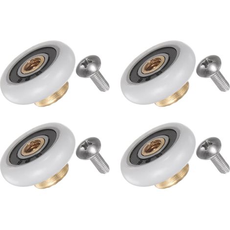 Replacement Shower Door Roller 20 mm Diameter 4 Pieces For Bathroom Glass Door, Sliding Shower Door Roller (1/5)