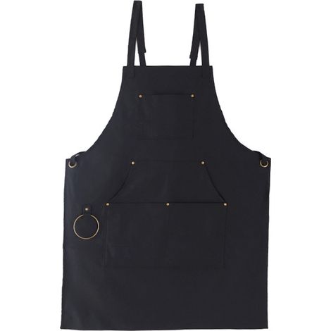 Tablier de barbecue en toile, uniforme de travail pour café/salon de thé. (1/5)