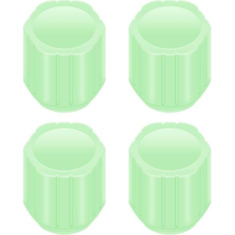 Lot de 4 bouchons de valve de pneu de voiture, cache-valve lumineux, protection anti-poussière. (1/5)