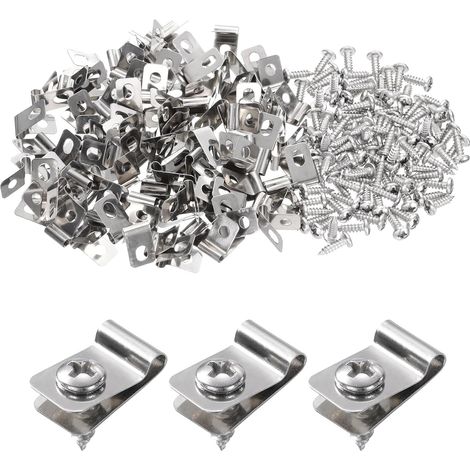 60Pcs Clips de Clôture en Fil de 0,12" en Acier Inoxydable (1/5)