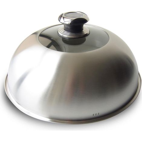 Le Marquier Cloche con Termometro Plancha Inox Argento Ø 32,5 cm (1/2)
