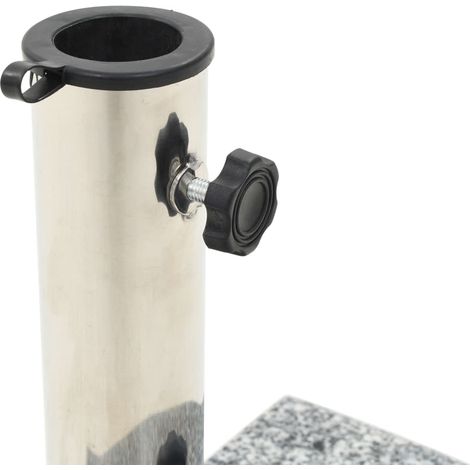 vidaXL Base per Parasole in Granito Curva 10 kg Grigia