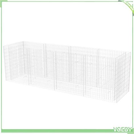 Lit surélevé à gabion - FAFEICY - 142553 - 360x90x100 cm - Acier galvanisé - Capacité 1400 kg/m³ (1/5)