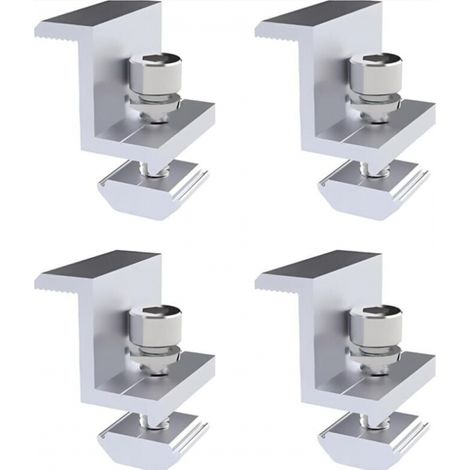 BEBUSINGOTO 4er-Pack Solarmodulhalterungen, 30-mm-Endklemme, Solarmodulhalterung, Z-Halterung, verstellbare Klemme, Photovoltaik-Solarmodulhalterung (1/5)