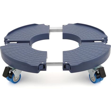 Support à fleurs à roulettes, rotation à 360°, capacité de charge de 200 kg, diamètre de la plateforme roulante réglable de 40 à 54 cm, convient à une utilisation intérieure et extérieure. (1/4)