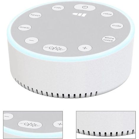 Dispositivo per il sonno adatto ai neonati,portatile/ricaricabile,6 suoni rilassanti + rumore bianco/luce notturna,alimentato a batterie (1/5)