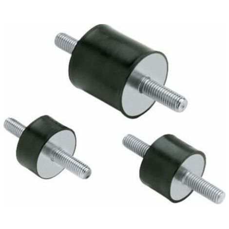 Lem Select – Silent Bloc universel Male x Male Ø30 mm – Lot de 4 – Amortissement des vibrations – Charge max 61 kg – Pour motoculteur - M8X23 (1/2)
