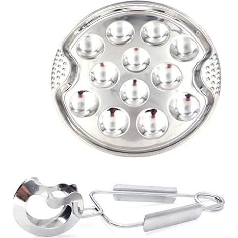 1 Ensemble Plaque Escargot Acier Inoxydable, 12 Compartiments, Outil Cuisson Grillade, Pour Four Et Table