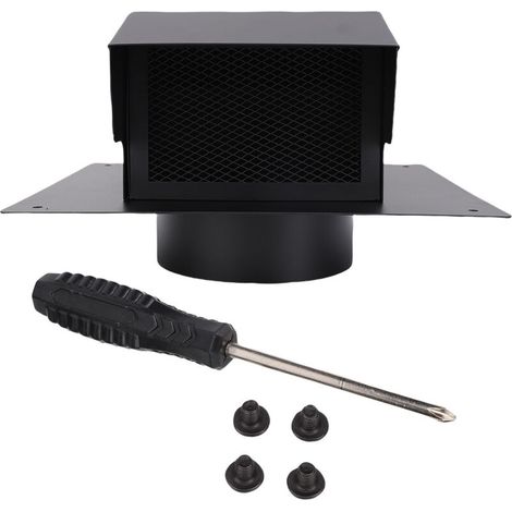 Ventilateur en acier inoxydable de 6 pouces, conduit de ventilation technique résidentiel, ventilateur technique en acier durable avec registre, unité de ventilation technique pour salle de bain, cuis (1/5)