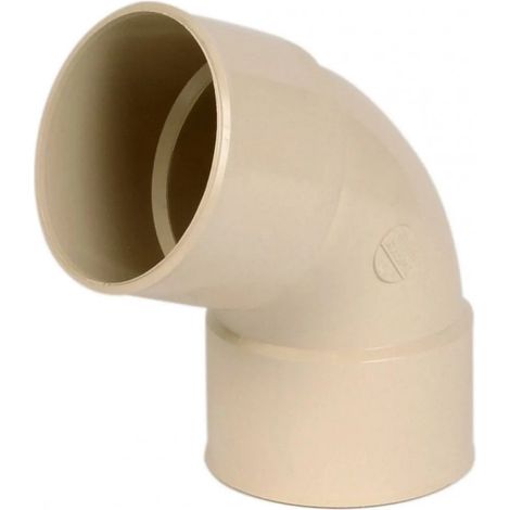 Nicoll – Coude 67°30 FF en PVC diamètre 80 mm – Raccord pour gouttière – Évacuation optimale des eaux pluviales – Certification ISO9001