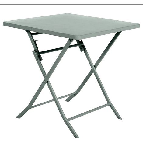 Quadratischer klappbarer Gartentisch Greensboro Olivgrün - 2 Plätze