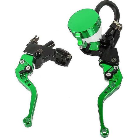 Ensemble cylindre hydraulique en aluminium CNC, réservoir, levier de frein, câble et poignée d'embrayage pour motos de 250 à 500 cm³ - Vert (1/5)