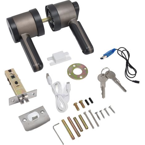 Serrure à empreinte digitale, serrure de porte intelligente, serrure électronique sphérique pour appartement, serrure à empreinte digitale pour hôtel et bureau (1/5)