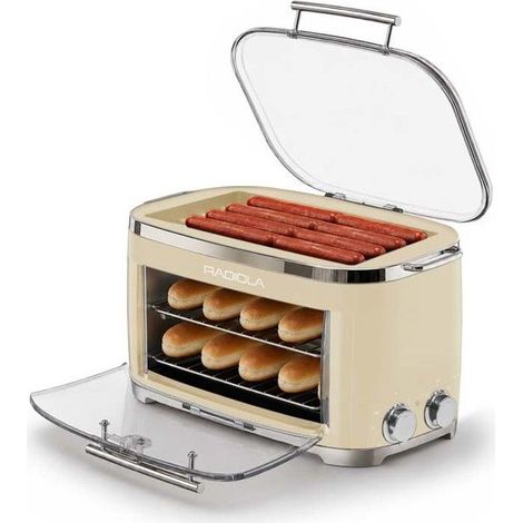 Radiola - Dogdog Cream - Machine à Hot-dogs - 5 Rouleaux Chauffants - Chauffe-pain - 260 W (1/5)