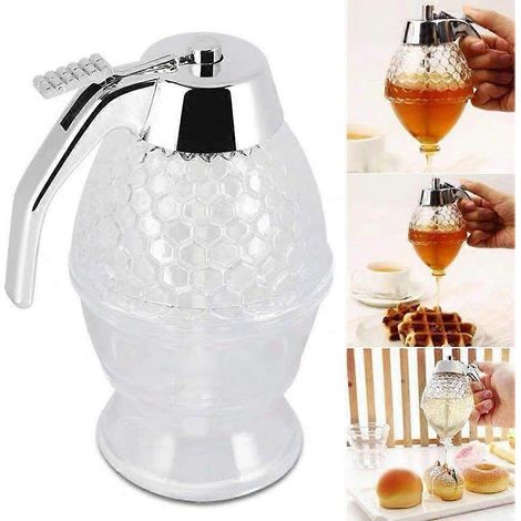 Pot de rangement pour miel, bocal, flacon souple, distributeur de miel liquide, support (1/5)