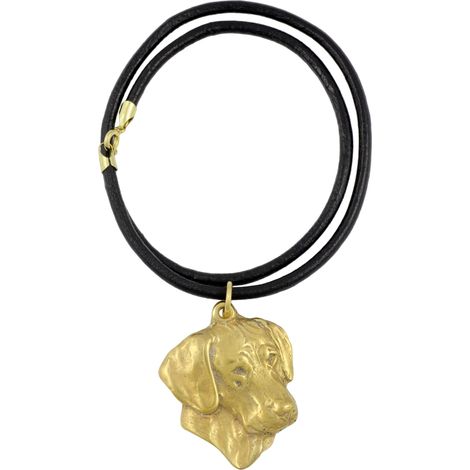 Rhodesian Ridgeback, perro león africano: collar para perros en caja de regalo, colgante chapado en oro para amantes de los perros, impresionante joyería de Art-Dog. (1/5)
