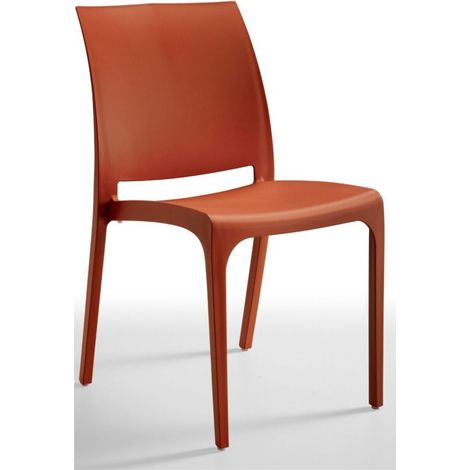 SEDIA VOLGA BRICK RED 54X46XH80CM IMPILABILE (1/2)