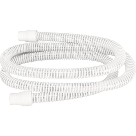 Tuyau pour appareil respiratoire, grande flexibilité, visière intérieure lissante, tube de raccordement blanc (1/5)