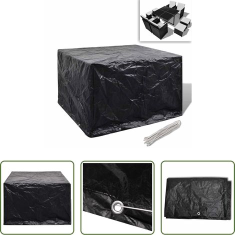 vidaXL Gartenmöbel Abdeckplane - Gartenmöbel-Abdeckung 8 Ösen 113x113x73 cm (1/5)