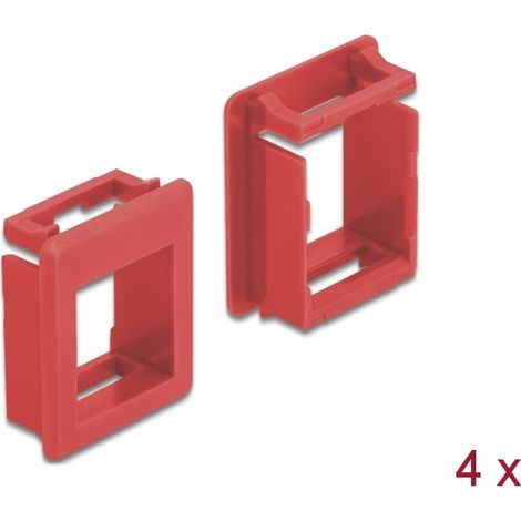 Delock Soporte Keystone para carcasas (4 unidades) rojo