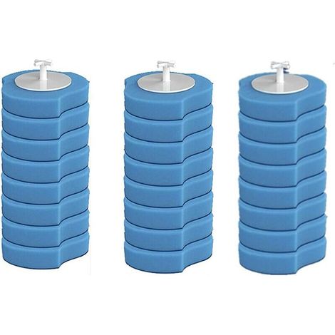 royaluxe -Kit de brosses WC, Kit de nettoyage de WC, mural, jetable, avec 16 têtes de rechange en silicone plat et support (1/5)