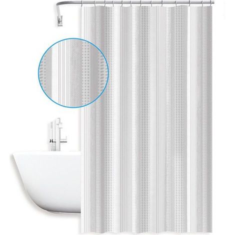 Cleafe - Tenda Doccia Antimuffa Impermeabile 240 X 200 Cm Con Anelli Bagno 59812 - (1/2)