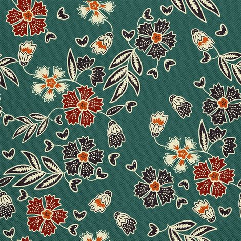 Telas decorativas para exteriores oxford - Motivo floral Batikmuster I DX571 (1/5)