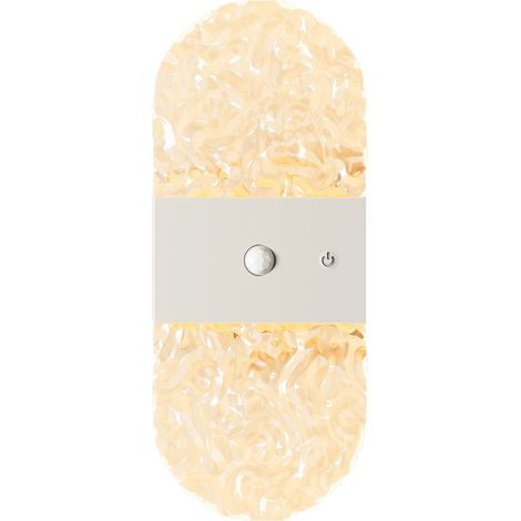 Applique murale LED rechargeable ovale blanche, fixation magnétique, 1 pièce (1/2)