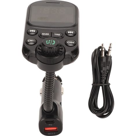 Transmetteur Bluetooth FM Radio sans fil Adaptateur Chargeur Voiture Lecteur Mp3 Prise en charge Charge Rapide PD30W QC18W (1/5)