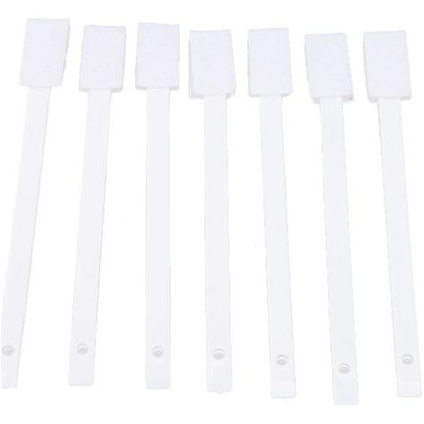 Packung mit 5 Einweg-Toilettenbürsten, die vielseitig einsetzbar und effektiv für die Ecken von Toilette und Badewanne sind. (1/5)